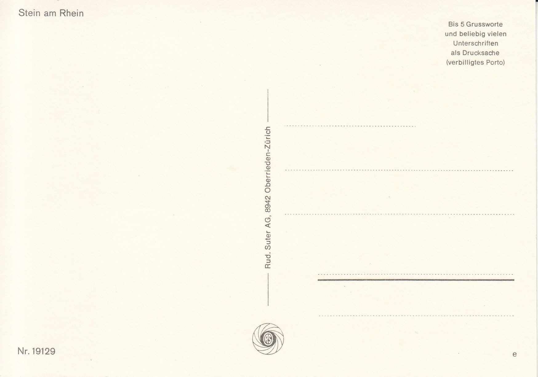 Cartoline postali: Stein am Rhein ca. 1970 – Usato da Bürglen TG venduto da StampGraf 1