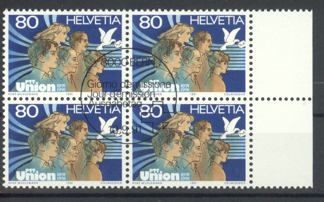 Tutti i francobolli: 1991, Sonderpostmarke IV, ET – Usato da Willisau venduto da Vollstempel