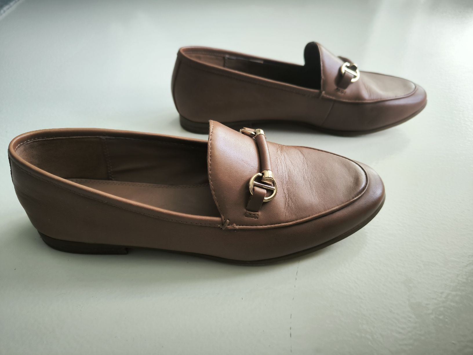 Dune London Scarpe da donna: Dune London Lederslipper, hellbraun, Größe 39 – Usato da Wallisellen venduto da C_DM 1