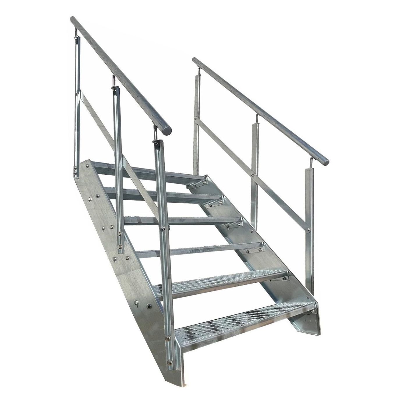 Altro: Stahltreppe 6 Stufen+Geländer 100x114cm – Nuovo e nell'imballaggio originale da Bottighofen venduto da zaap