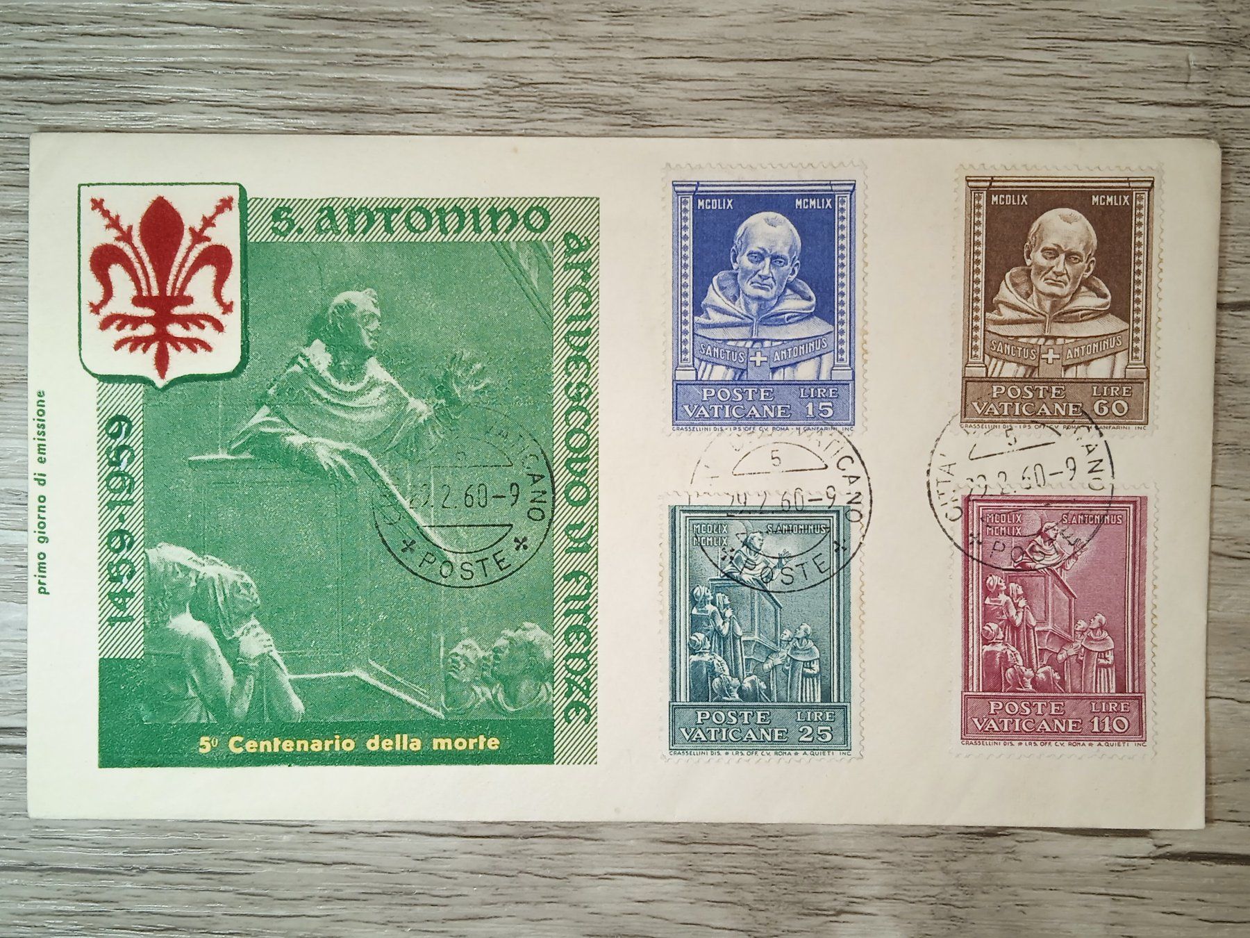 Tutti i francobolli: TR50 Enveloppe + Timbre Vatican 1960 – Usato da Cousset venduto da Patrick_Collections