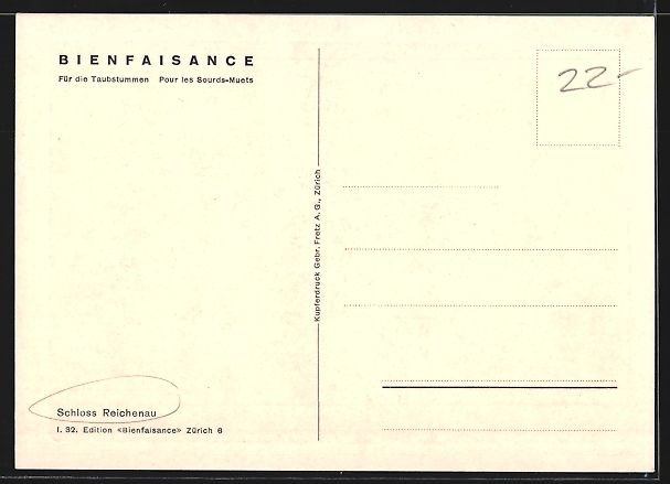 Cartes postales: Reichenau, Ansicht des Schlosses Reichen – D'occasion à Berlin par bartko-reher 1