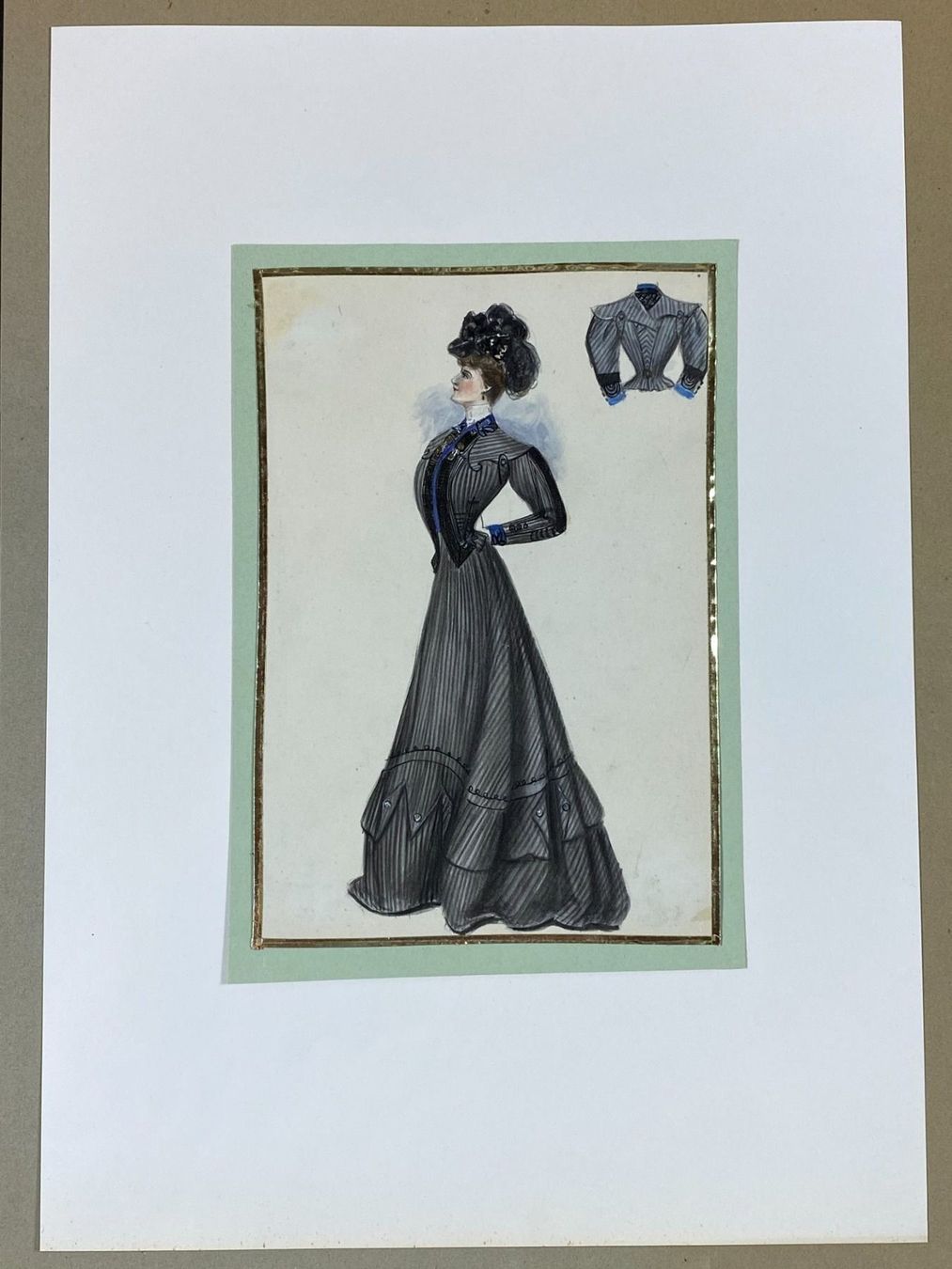 Tableaux: Modeblatt Mode Aquarell Jugendstil 1900 – D'occasion à Wollerau par Sammler-Ecke 1