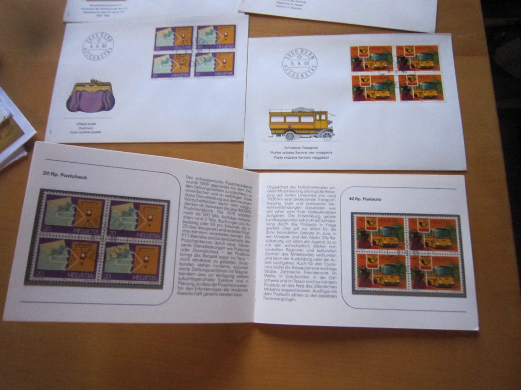 Alle Briefmarken: 1980 Serie einzeln und 4er und Büchlein FDC – Gebraucht aus Gordola von Polentaefung 2