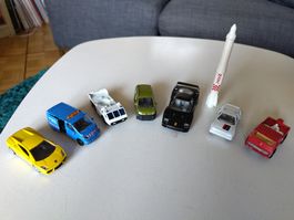 Lot de 7 voitures miniatures (Majorrette, Burago, ...)