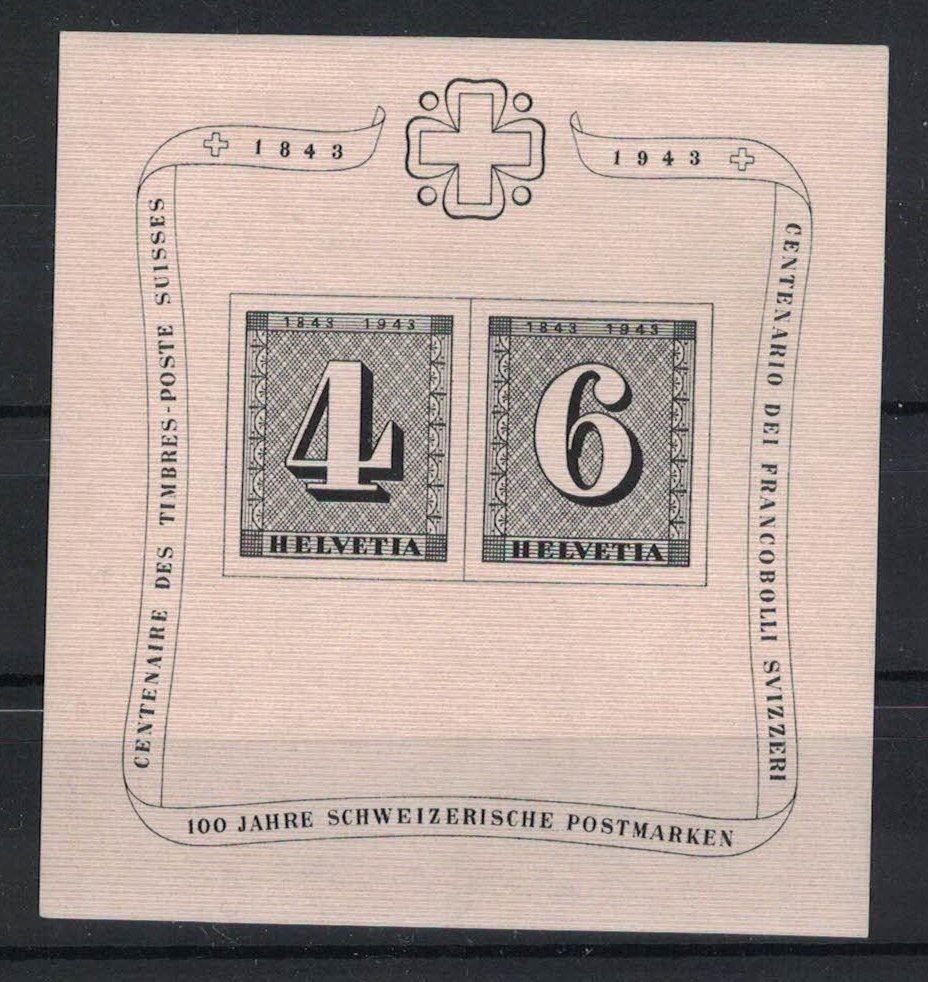 Tutti i francobolli: 1943-100 Jahre Briefmarken in Blockform – Nuovo e nell'imballaggio originale da Birsfelden venduto da jas54