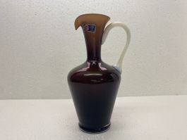 Glaskrug handgemacht Italien braun/dunkelviolett 27cm