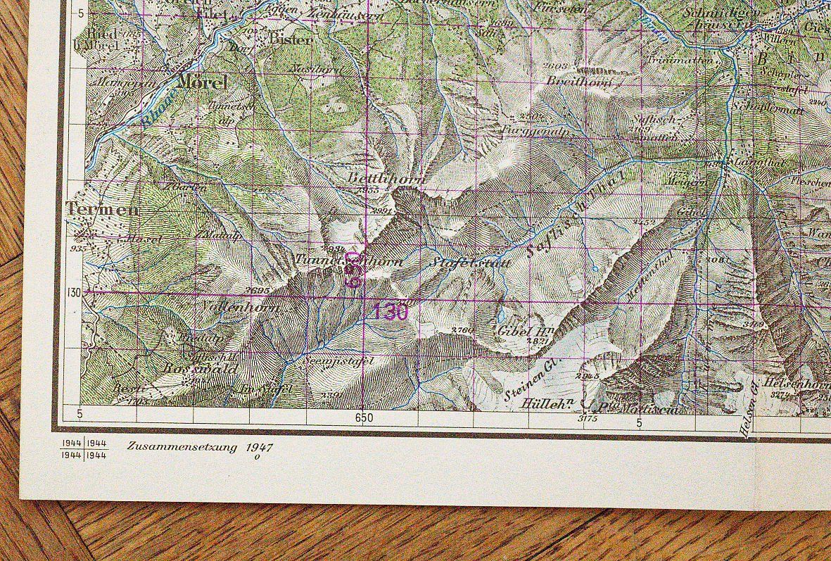 Cartine & Atlanti: Topographische Karte, Gotthard 1947 – Usato da Bern venduto da Maccalvin 7