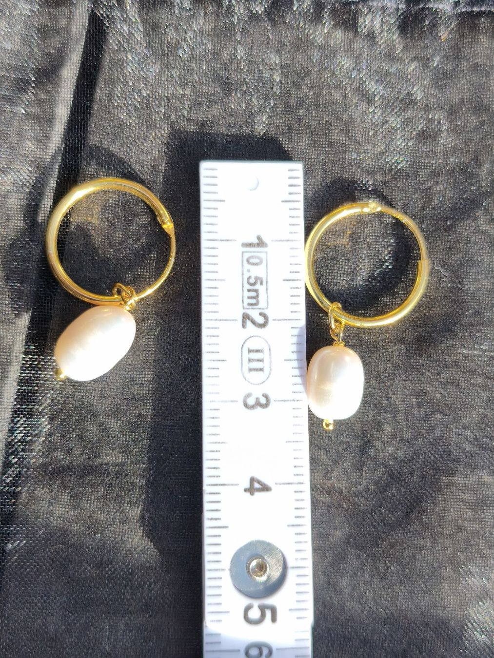 Ohrringe & -stecker: Goldene Creolen mit echten Perlen 925 Silber – Neu (gemäss Beschreibung) aus St. Gallen von GIULESGG 5