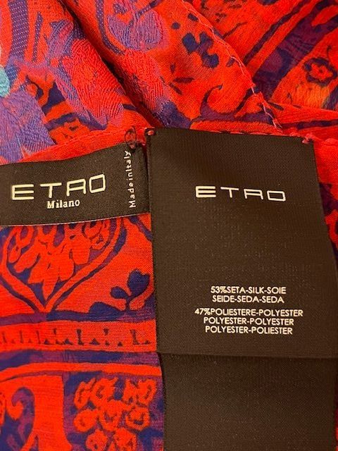 Etro Foulard & Sciarpe: Schal ETRO rot mit Muster - NEU – Nuovo (secondo la descrizione) da Zollikon venduto da Mar126 3