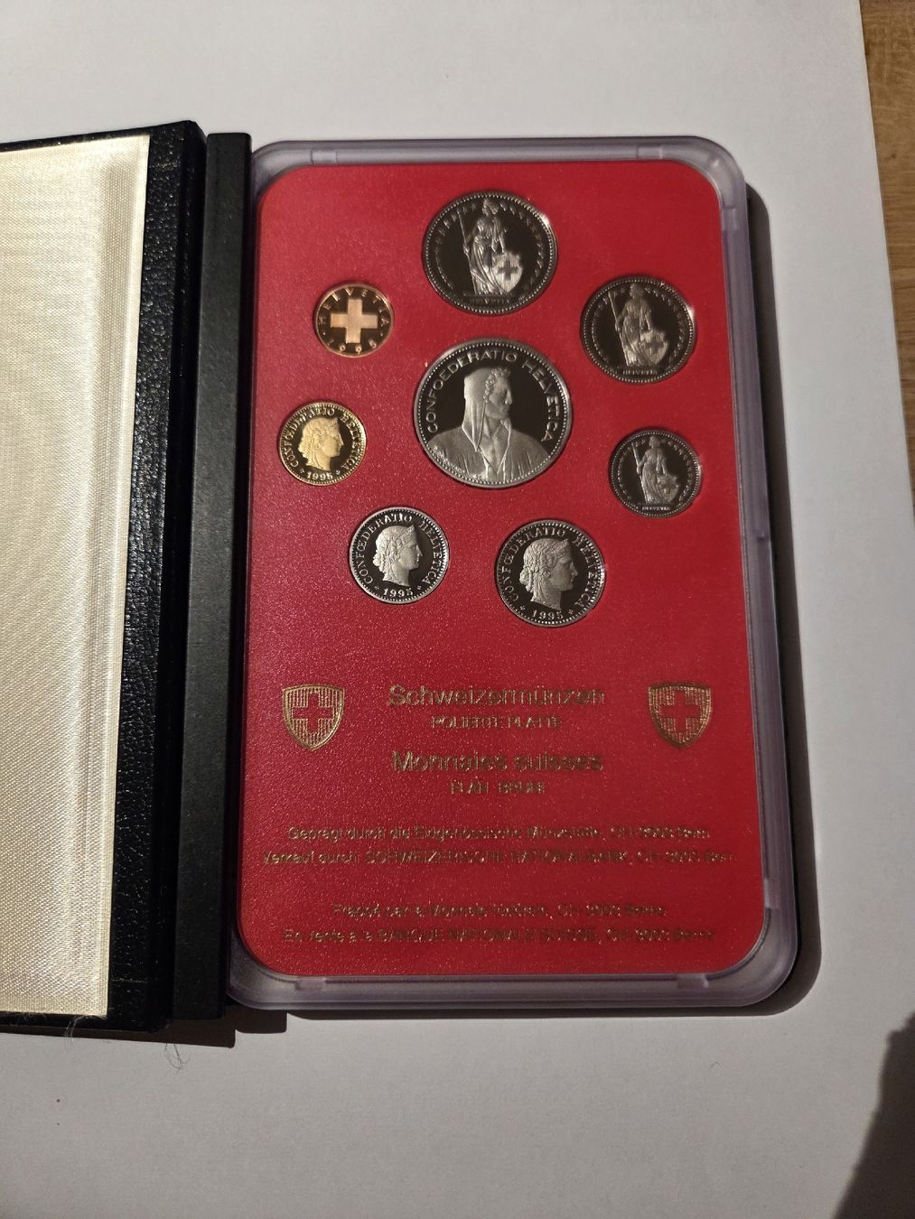 Alle Münzen: Schweizer Münzsatz 1995 PROOF mit Etui, KMS – Gebraucht aus Kägiswil von pro_hm55 1