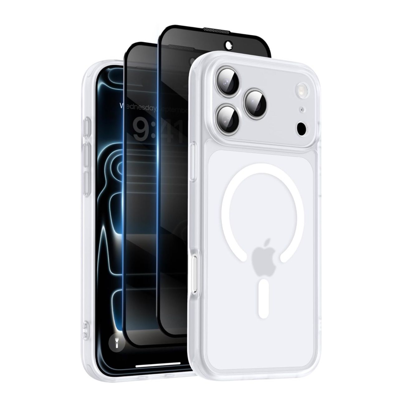 Panzerglass Cover & Protezioni schermo: KIT WHITE : coque iPhone 17 PRO + 2 Privacy Glass / Hülle – Nuovo e nell'imballaggio originale da Roche VD venduto da GOLDEN_SHOP_24H