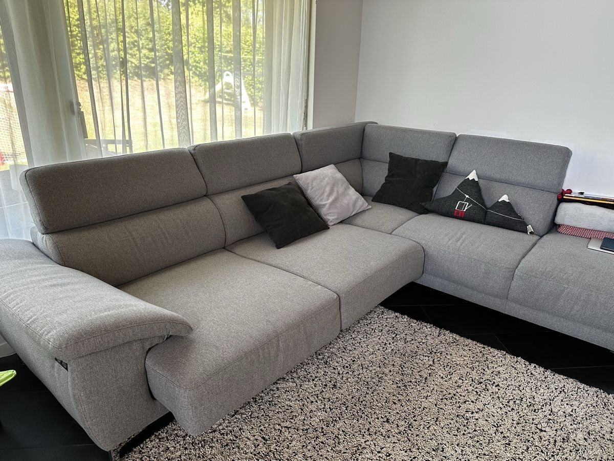 Divani: Grey Sectional Sofa Electric Recliner Used – Usato da Pfaffhausen venduto da danbacarin 2