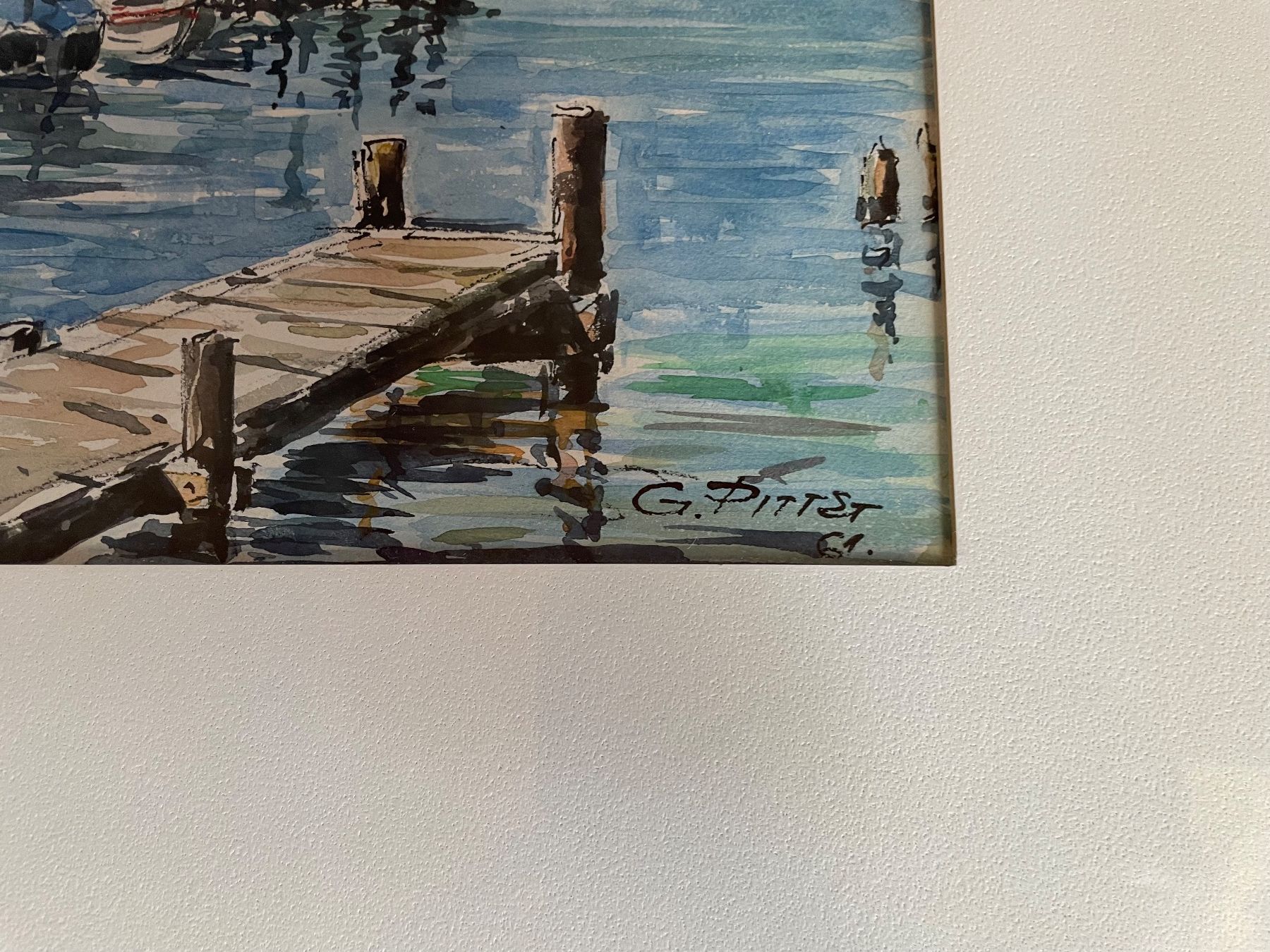 Gemälde: Guy PITTET. Le Léman. Aquarelle. 1961 – Gebraucht aus St-George von Raretefacts 2