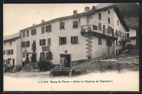 Cartoline postali: Bourg St-Pierre, Hotel du Dejeuner de Na – Usato da Berlin venduto da bartko-reher