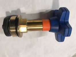 Ventiloberteil, Nussbaum, 1 1/4"