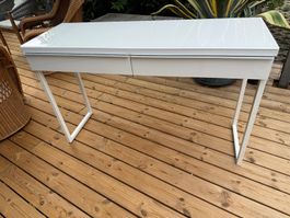 IKEA  Schreibtisch Konsole mit Glassplatte/ 2x Schubladen