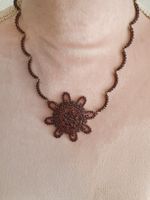 Bezauberndes Granat-Collier aus den 1970er Jahren in 900er