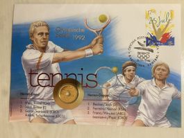 Numisbrief Olympische Sommerspiele Barcelona 1992 Tennis