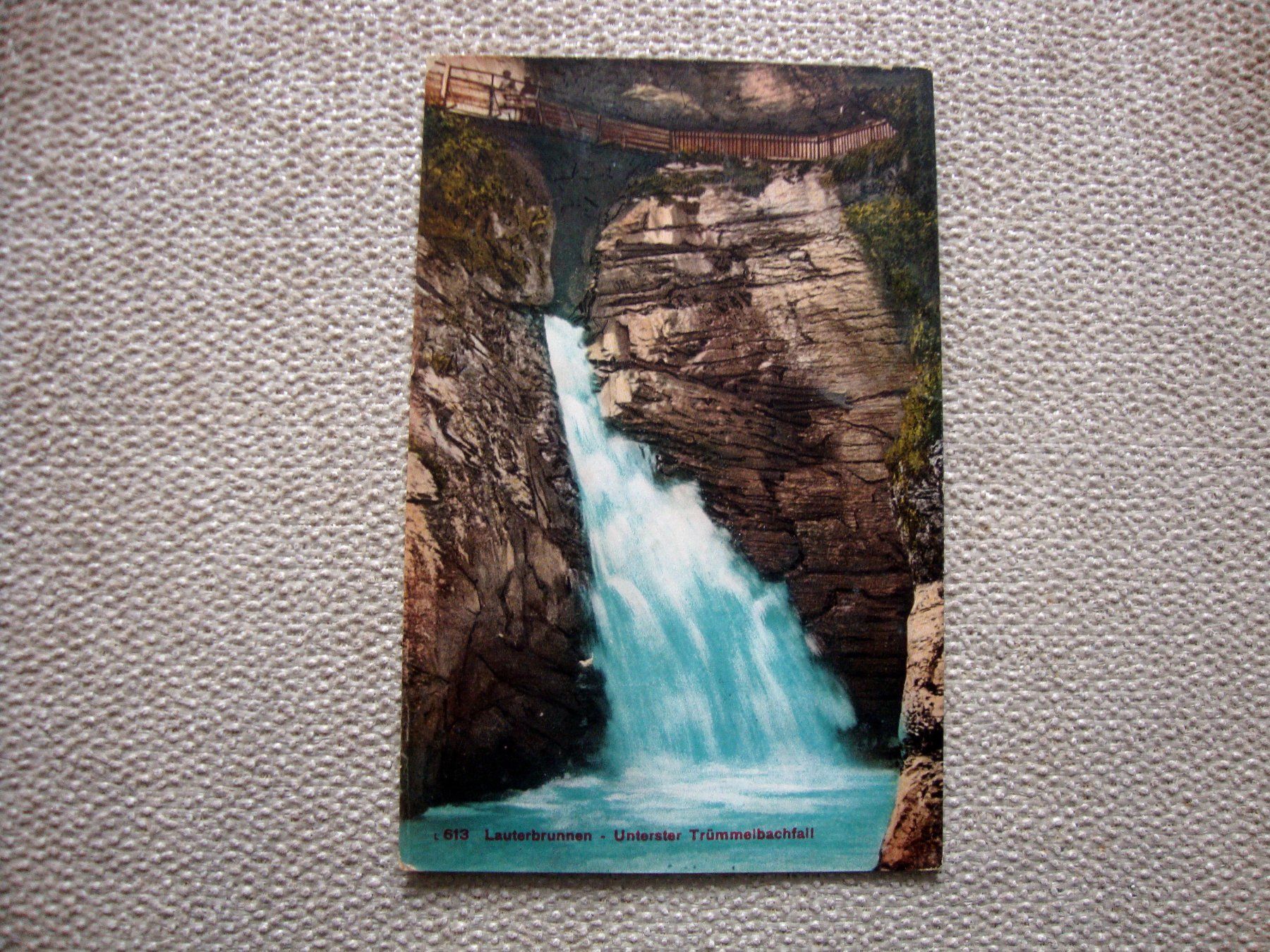 Cartoline postali: Trümmelbachfall Lauterbrunnen Ansichtskarte 1917 – Usato da Döttingen venduto da Kubuli1