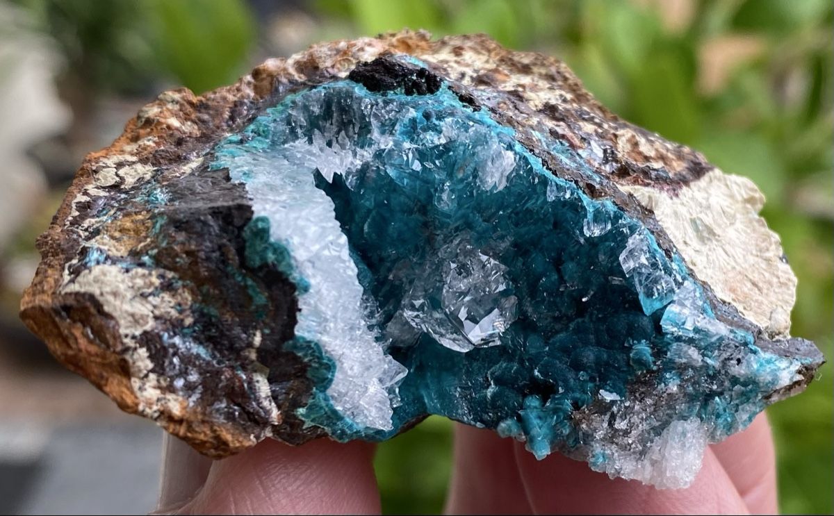 Mineralien & Heilsteine: Schöner Chrysokoll mit Calcit  – Gebraucht aus Selzach von 321compac 4