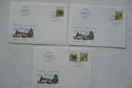 1992 3 FDC Tiere I SBK 789 & 795 zus. & einzeln