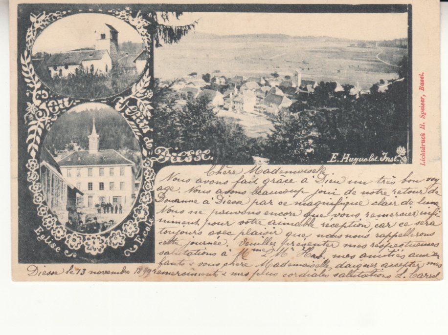 Ansichtskarten: Diesse 1899 – Gebraucht aus Bürglen TG von StampGraf