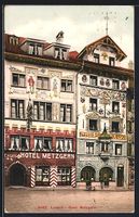 AK Luzern, Hotel Metzgern, 1913