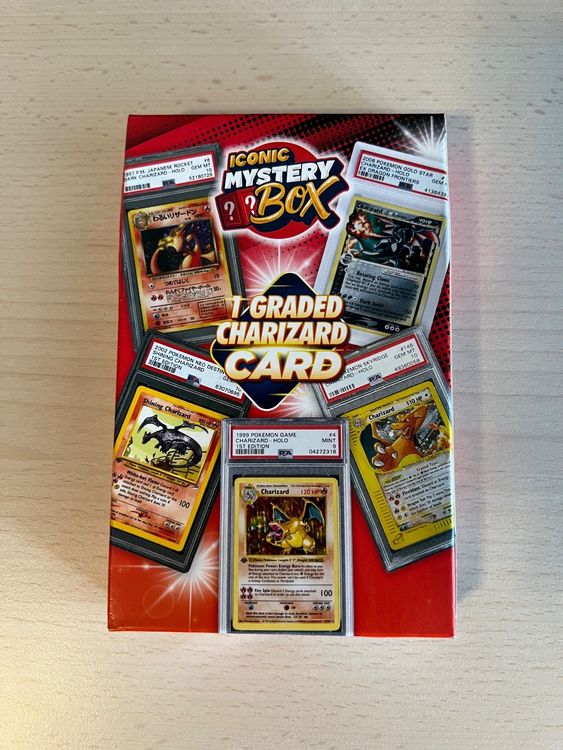 Pokemon Iconic Mystery Box Graded Charizard Card Acheter