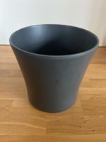 Schwarzer Übertopf, Ø 24cm