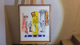 *** KNIE ROLF, "Vor dem Auftritt", Lithographie ***