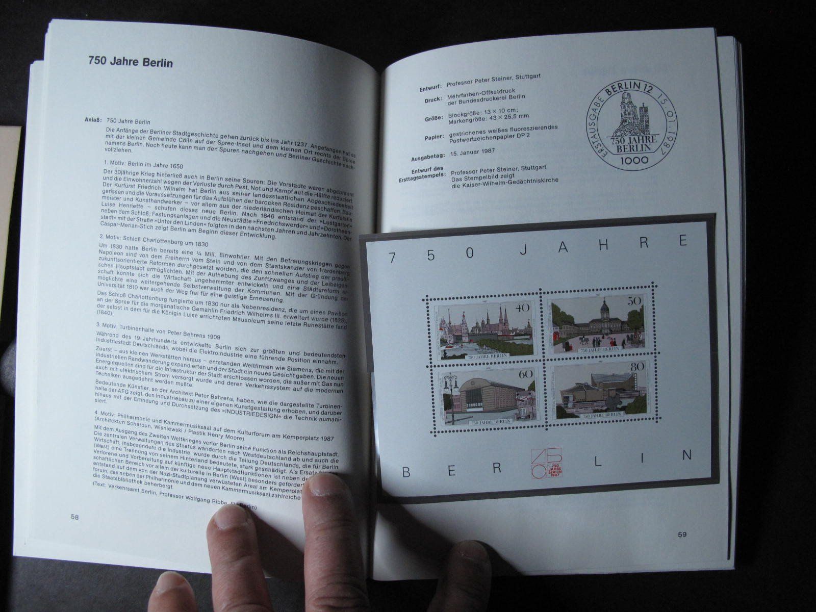 Album: BRD & Berlin 1987 Sonderpostwertzeichen buch ** – Usato da Wil SG venduto da fva01 2