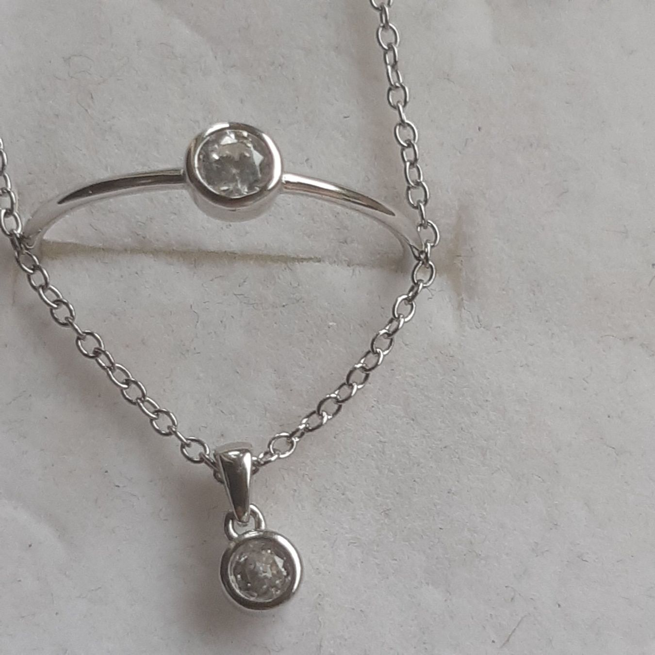 Anelli: Ring und Kette gestemp. 925 Silber – Usato da Stallikon venduto da madi0320