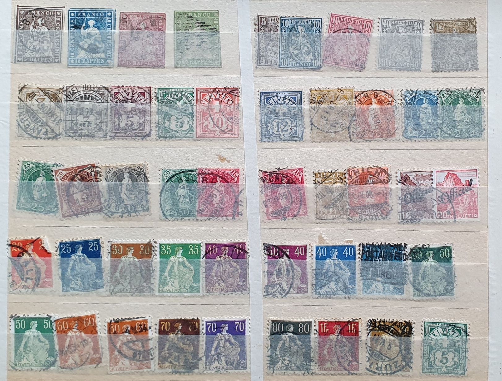 Alle Briefmarken: Rest Lot mit älteren Marken Schweiz – Gebraucht aus Kreuzlingen von Rschweiz1 1