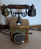 Vintage Telefon-Tischlampe im Antikstil