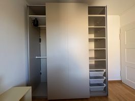 Kleiderschrank IKEA PAX Graubeige inkl. Innenausstattung