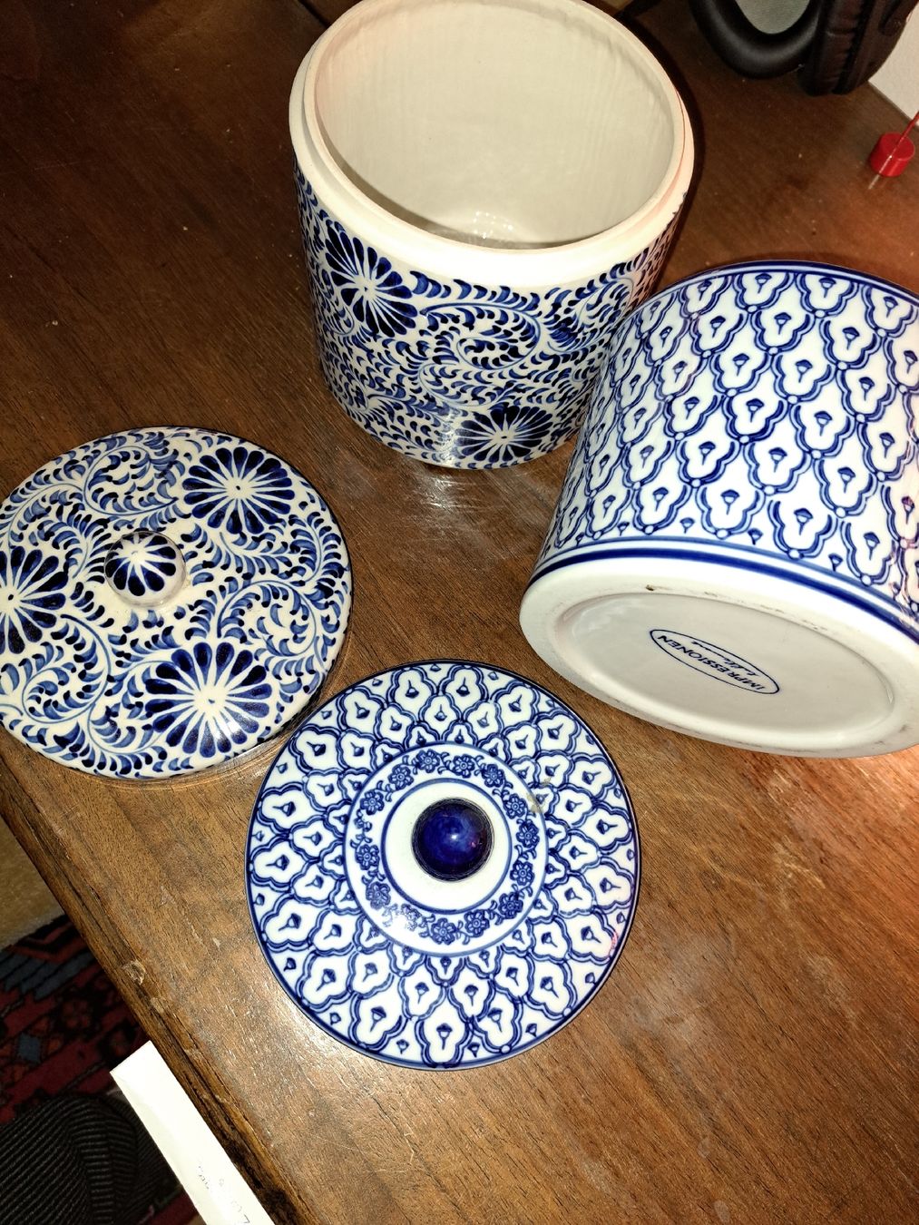 Zuccheriere: Blaue Vintage Vorratsdose mit Deckel, Keramik,  – Usato da Kölliken venduto da Upcycling-by-Mc-TAM 1