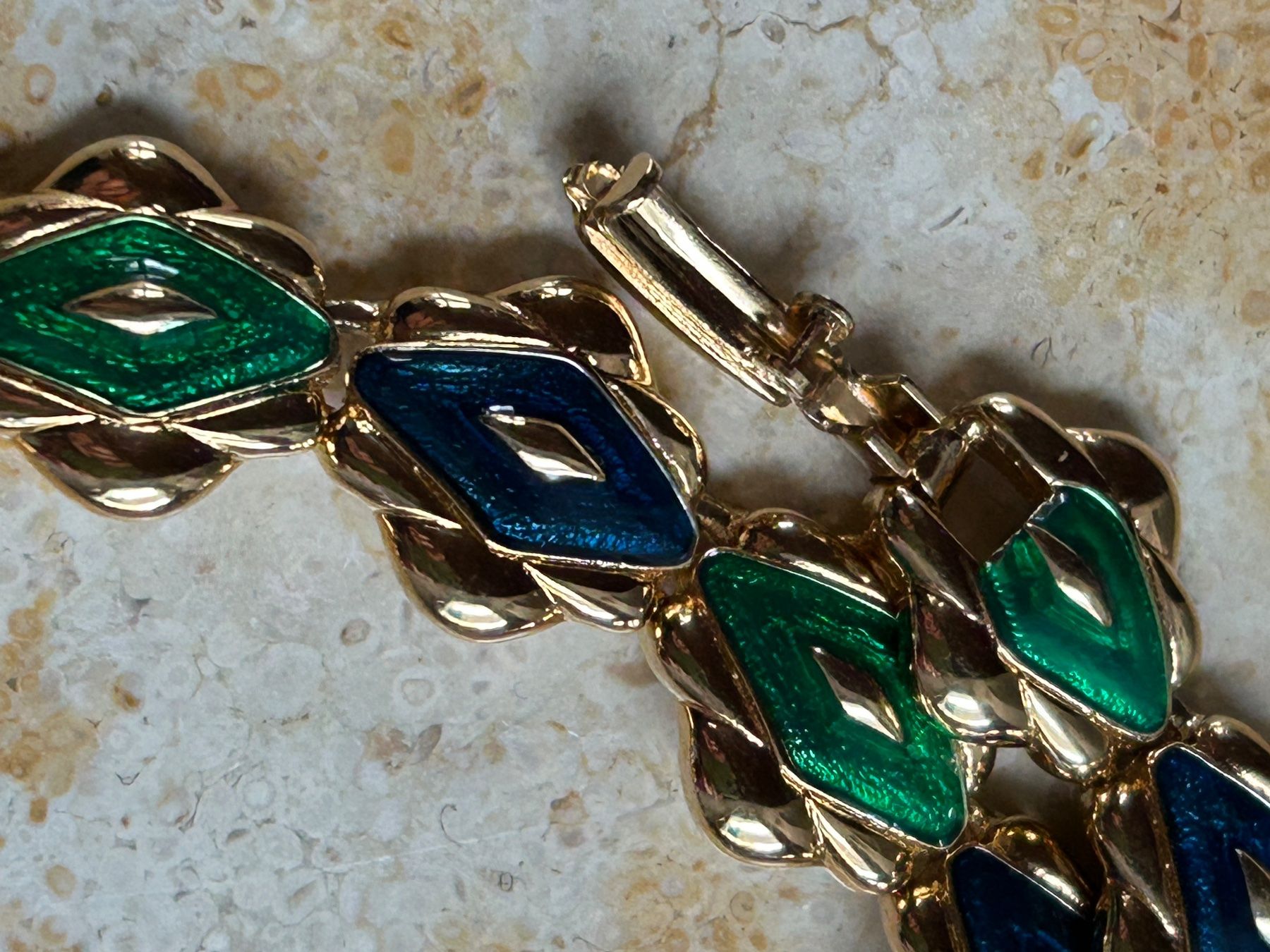 Ketten: Vintage Kette Emaille grün blau – Gebraucht aus Basel von bellespirit 8