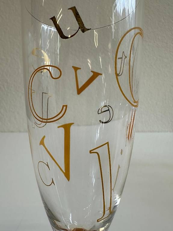 Bicchieri: Design Champagnergläser 6 Stück mit Goldrand – Usato da Obernau venduto da Arche_Noah_Brocki 5