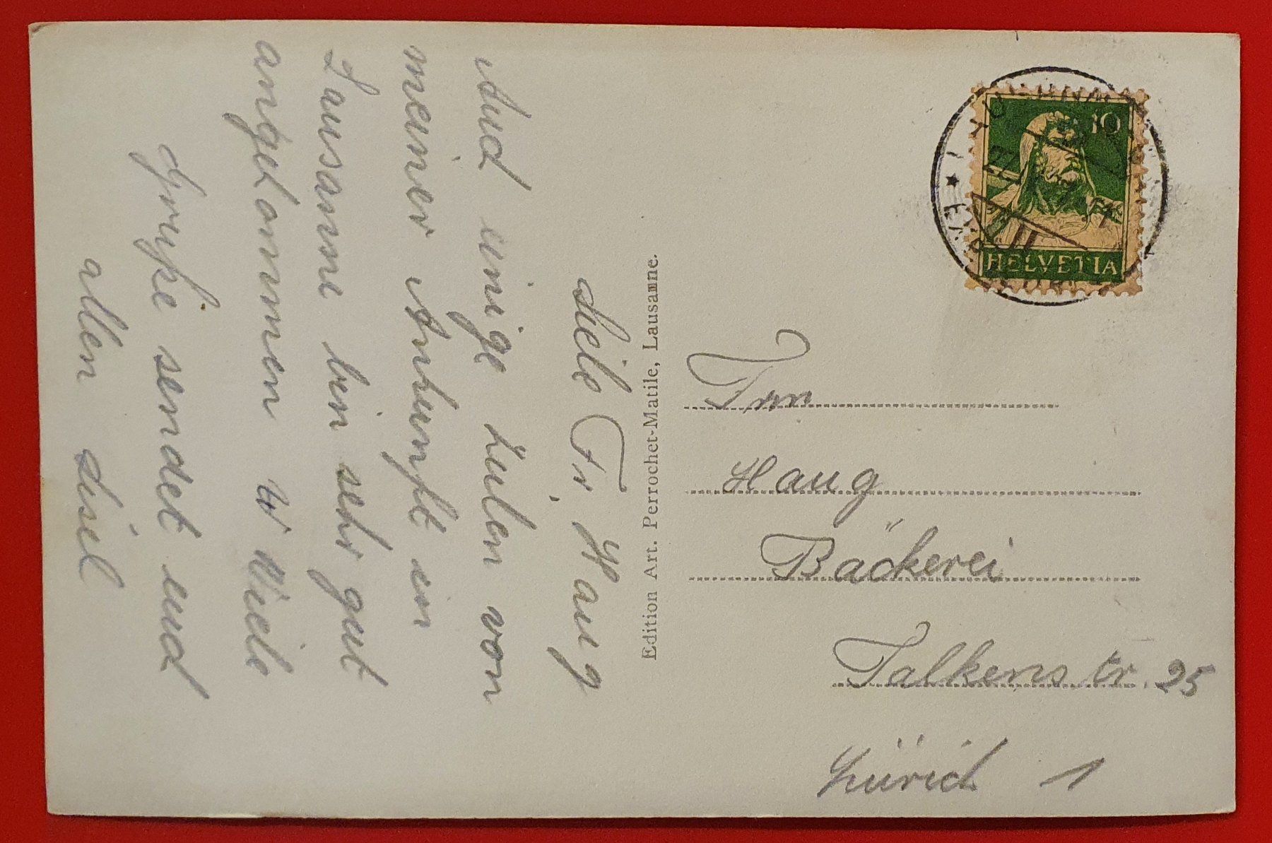 Cartoline postali: Lausanne 1927 - Gare Centrale – Usato da Kreuzlingen venduto da Rschweiz1 1