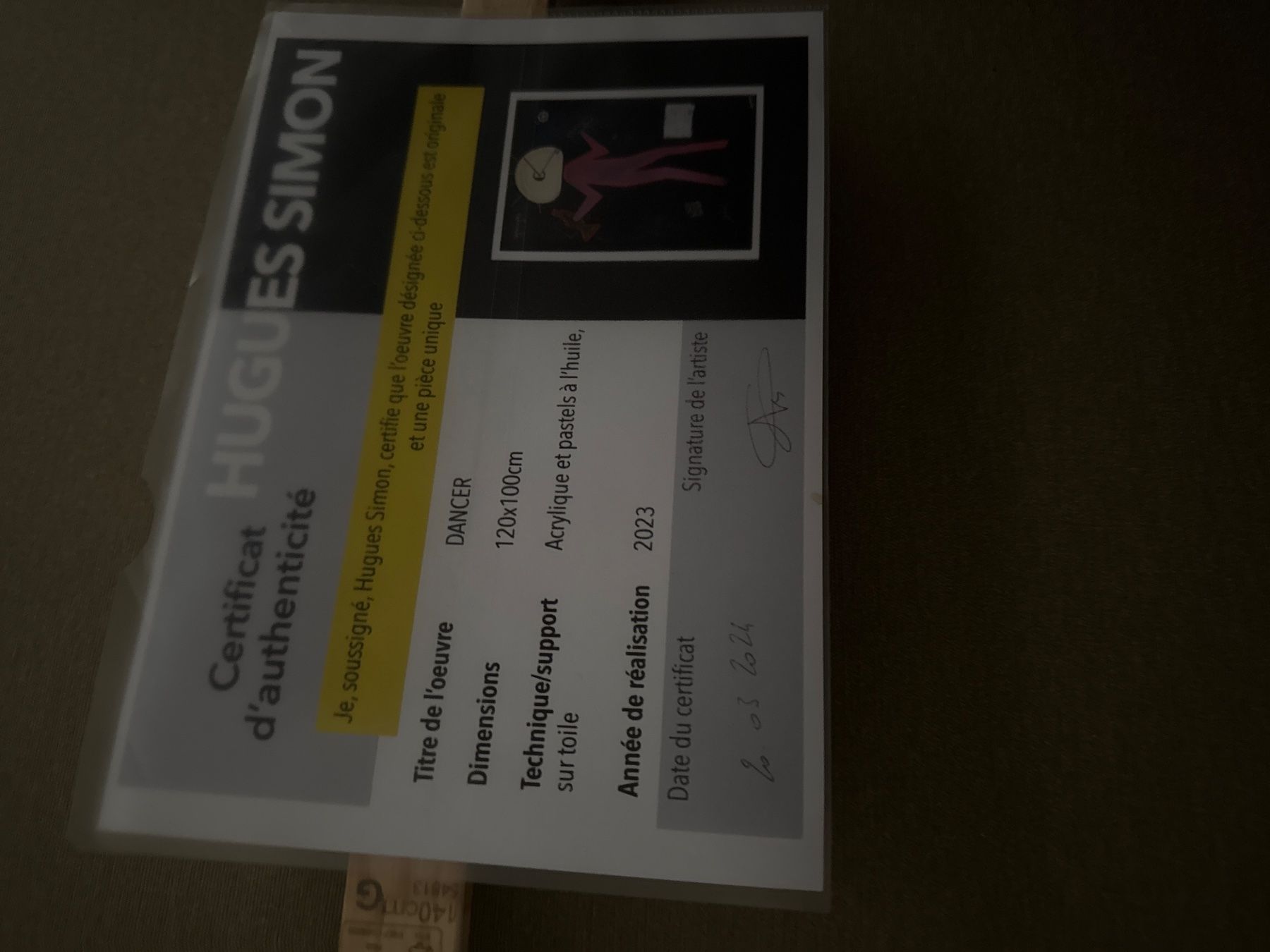 Dipinti: Tableau original signé Hugues Simon – https://huguesimon.art – Nuovo (secondo la descrizione) da Genève venduto da inf_2ggr 1