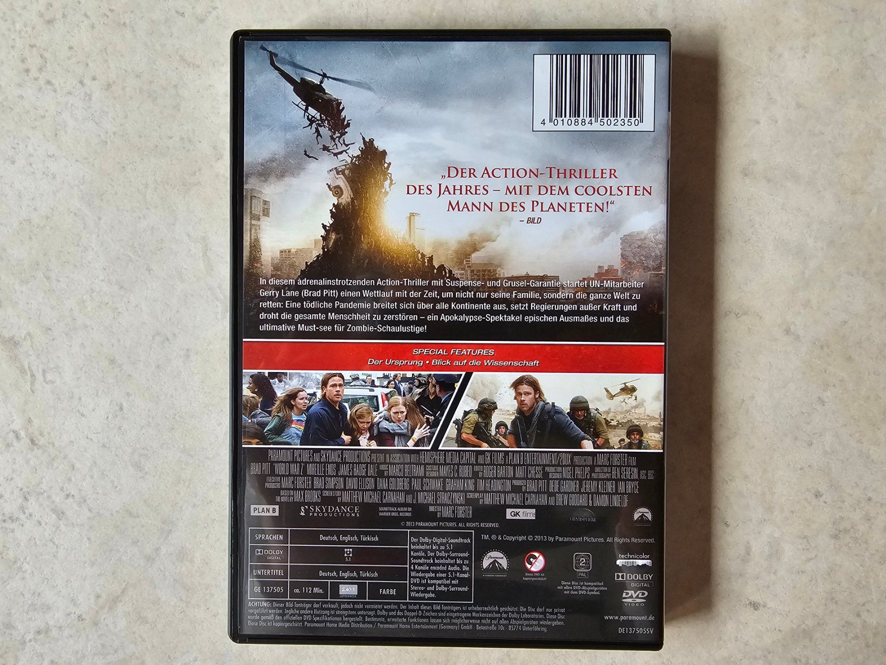 Tutti i DVDs: World War Z        (Brad Pitt) – Usato da Schneisingen venduto da backstore24 1