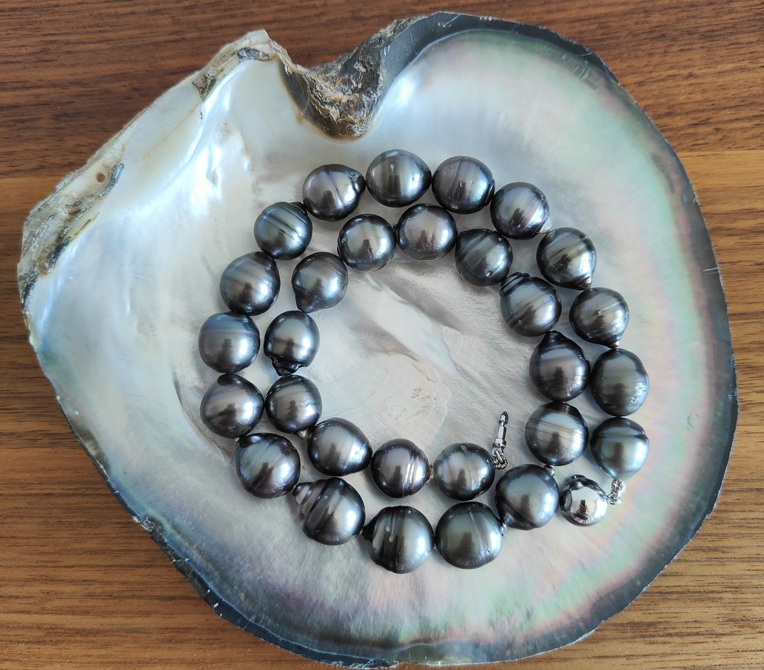 Catenine: Tahitiperlencollier, barocke Form, 12 -13.5mm – Nuovo e nell'imballaggio originale da Rümlang venduto da 21f 1