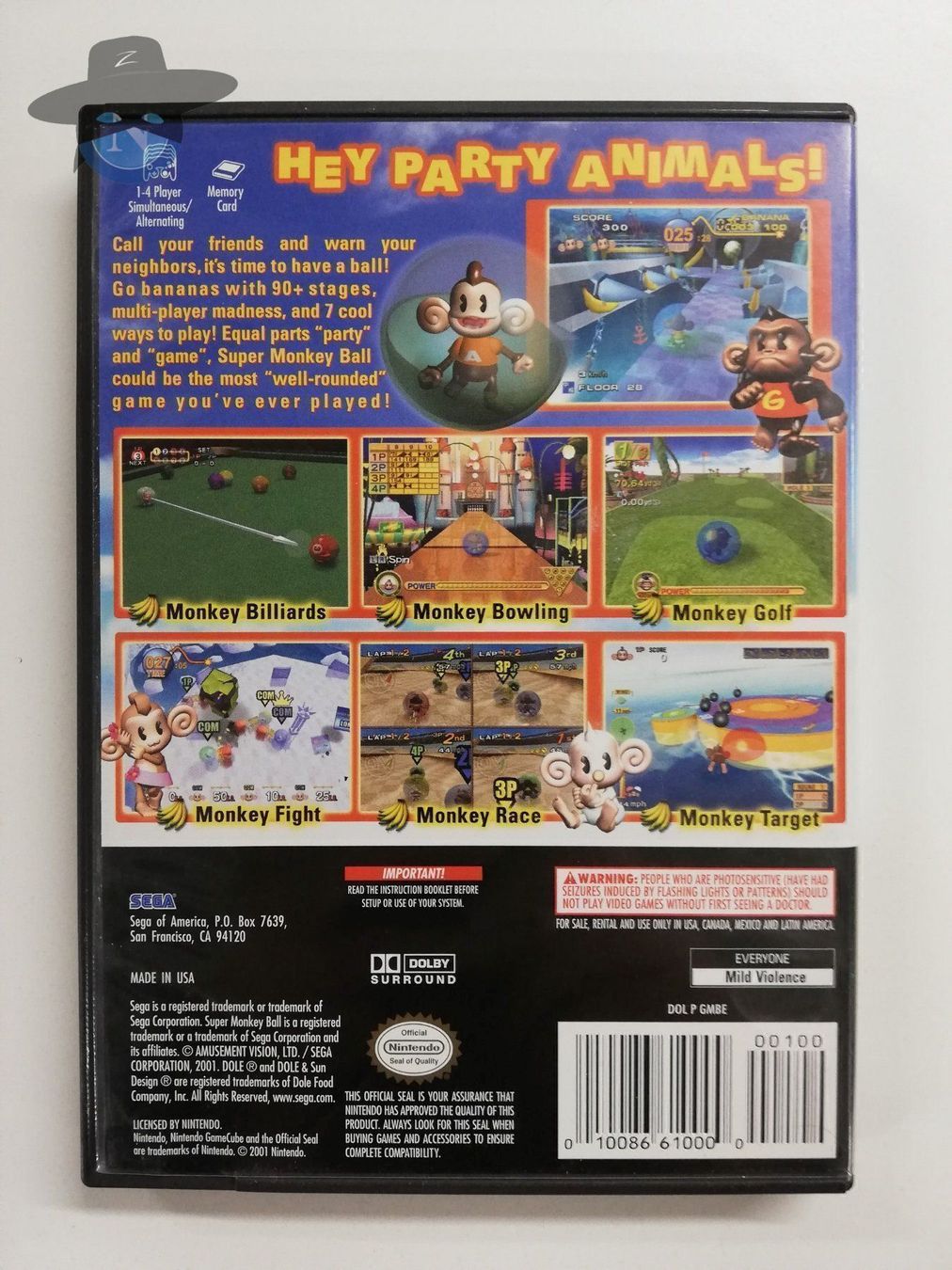 Nintendo Giochi: Super Monkey Ball       / USA / Gamecube – Usato da St. Gallen venduto da zorro_dc 1