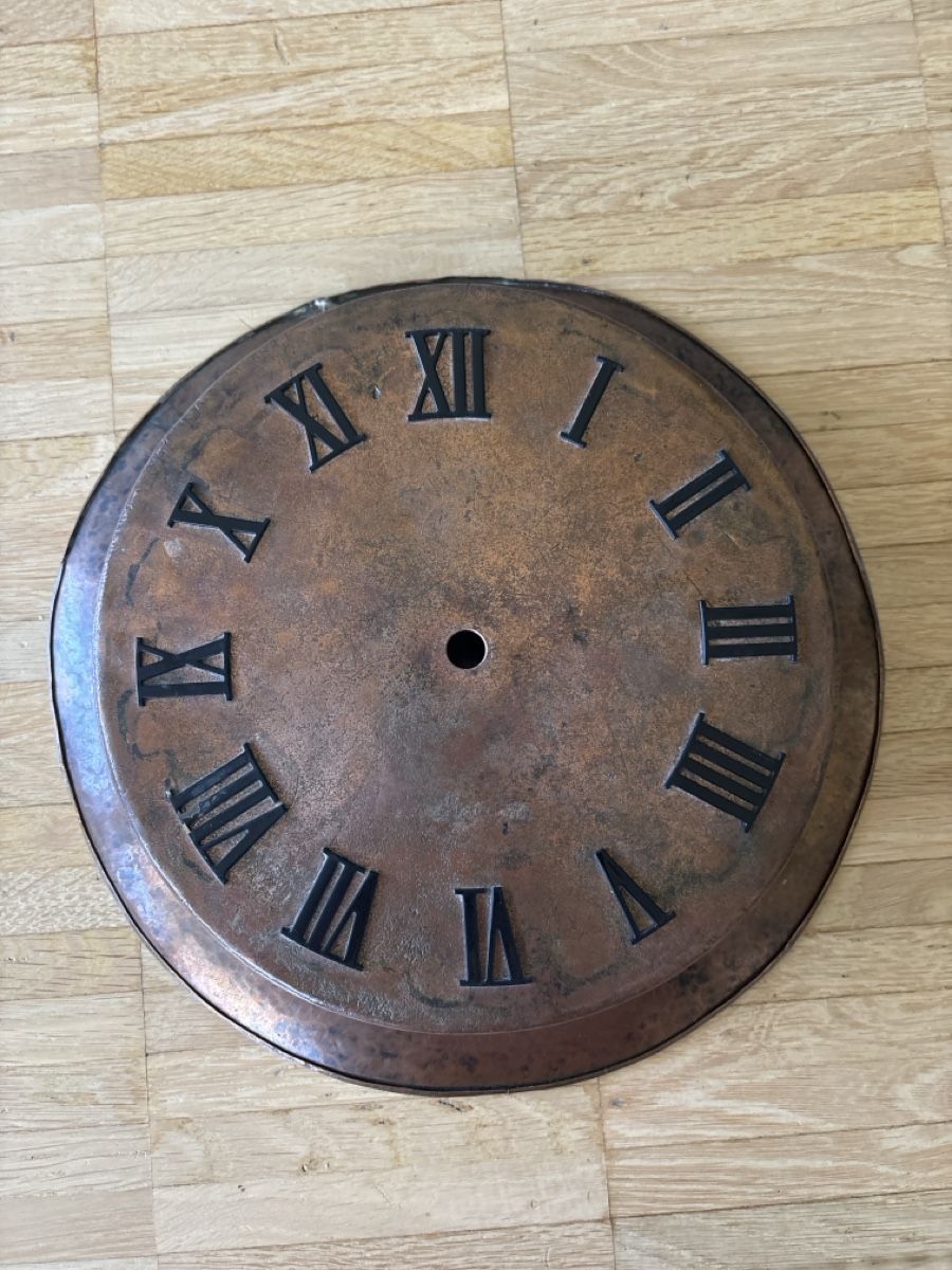 Stand- & Wanduhren: Antique Copper Clock Face Roman Numerals  30cm  – Gebraucht aus Nyon von Iamher