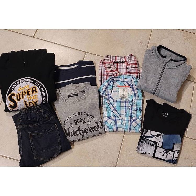 Lot De 4 Pantalons Chino Garçon Next - Taille 10-12 Ans, Noir, Très Bon état