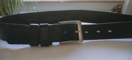 Gürtel schwarz, Leder, made in Italy