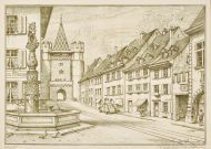 STOECKLIN NIKLAUS "Spalentor" handsignierte Lithografie