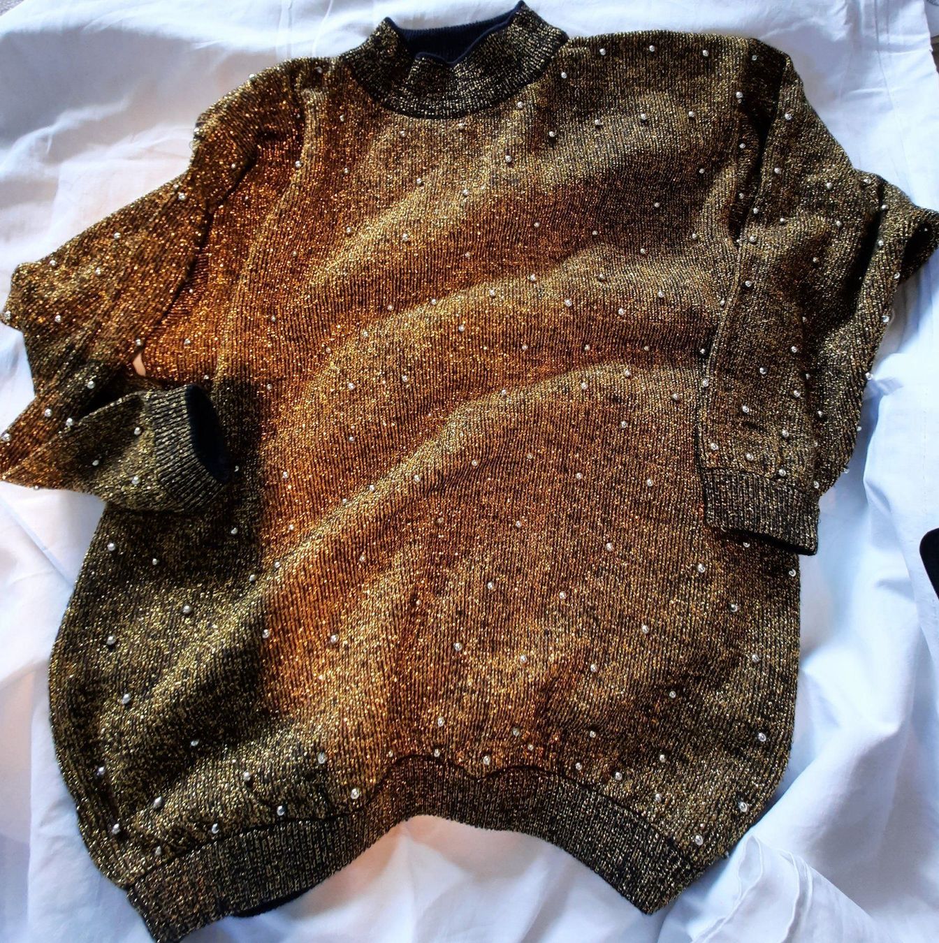 Maglioni & Felpe: Pullover in Gold; mit Goldfäden/ -Perlen – Nuovo (secondo la descrizione) da Herrliberg venduto da AlexandraBopp 5