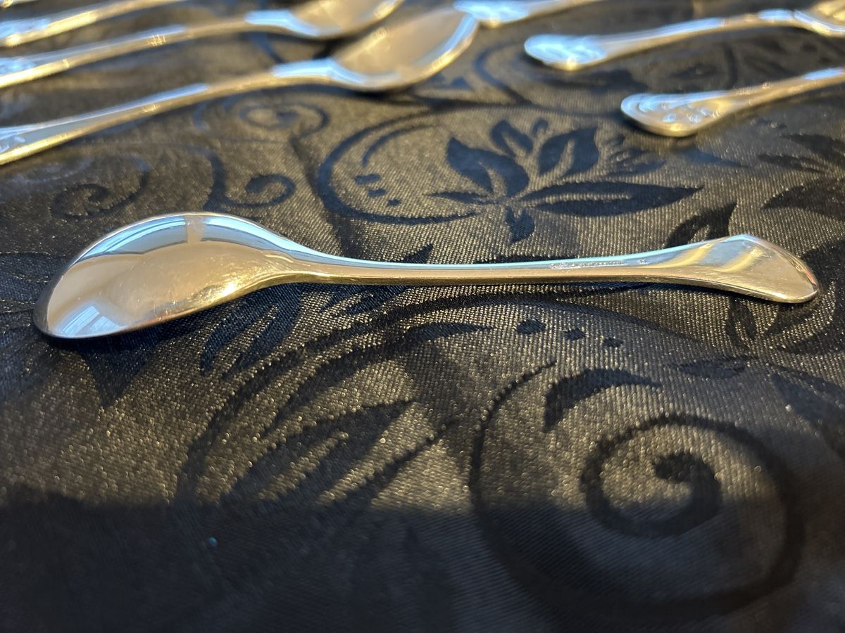 Rosenthal Set di posate: 8 Rosenthal Silber Kaffeelöffel + 8 Kuchengabeln – Usato da Affoltern am Albis venduto da TanGotan 2